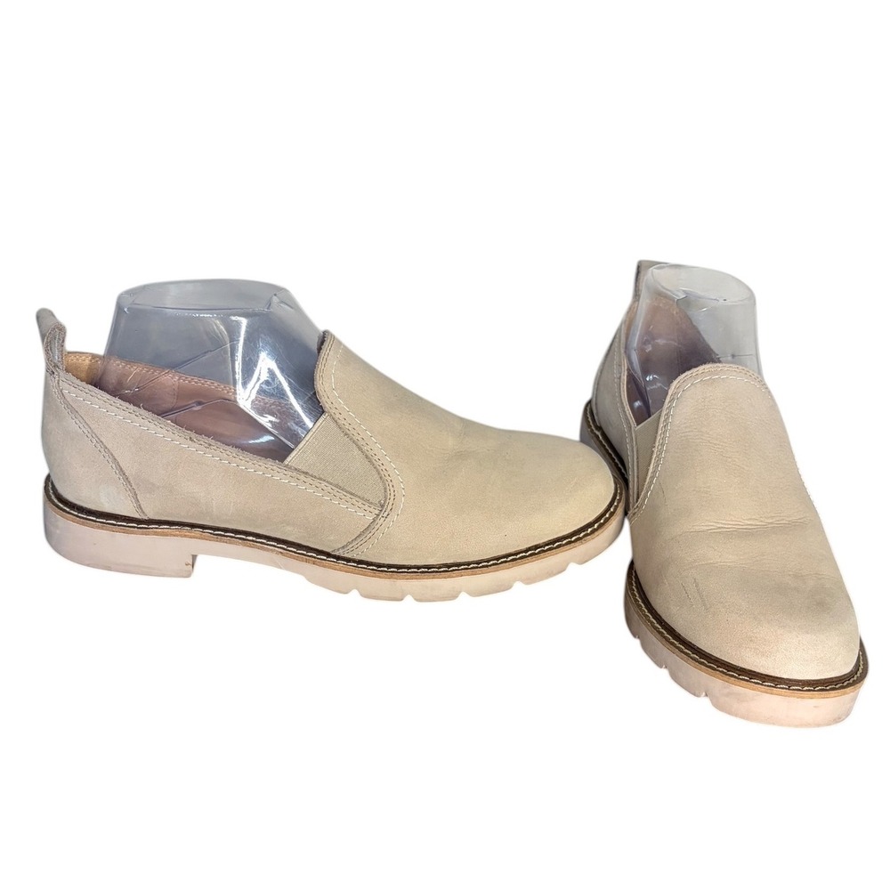 Blondo Beige Phoebe Waterproof Loafers Lug Sole Women's‎ Size 7.5M